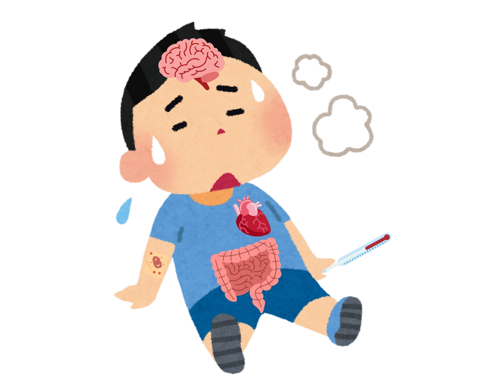 Mapa interactivo de niño con los síntomas del Mal de Chagas